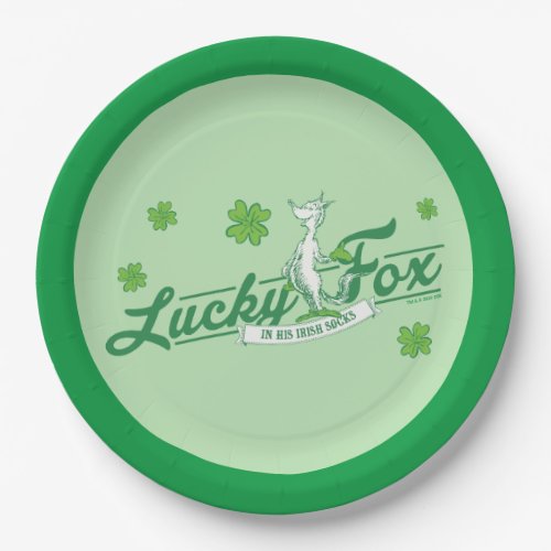 Dr Seuss  Lucky Fox In His Irish Socks Paper Plates