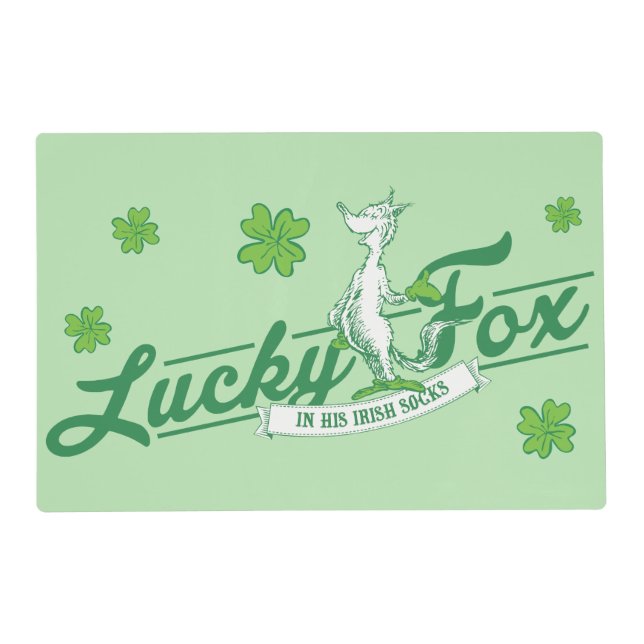 Dr. Seuss | Lucky Fox In His Irish Socks Placemat (Front)