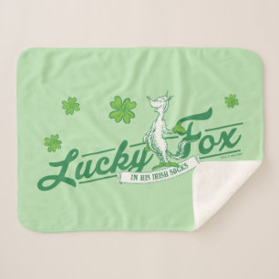 Dr. Seuss Lucky Fox In His Irish Socks Sherpa Blanket