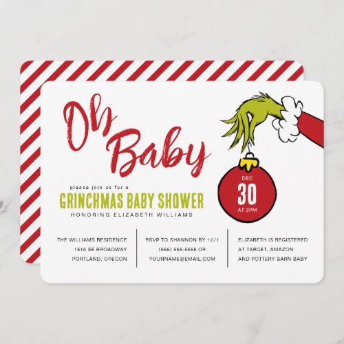 Dr Seuss  Oh Baby Grinch Baby Shower