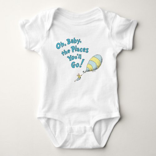 Dr Seuss  Oh Baby the Places Youll Go Blue Baby Bodysuit