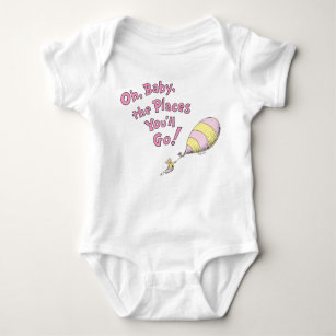 Dr. Seuss   Oh, Baby, the Places You'll Go! Pink Baby Bodysuit