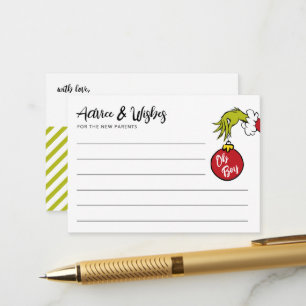 Dr. Seuss Oh Boy Grinch Baby Advice Enclosure Card