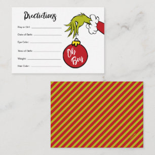Dr. Seuss Oh Boy Grinch Baby Predictions Enclosure Card