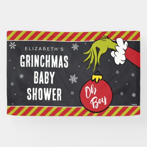Dr Seuss  Oh Boy Grinch Baby Shower Banner