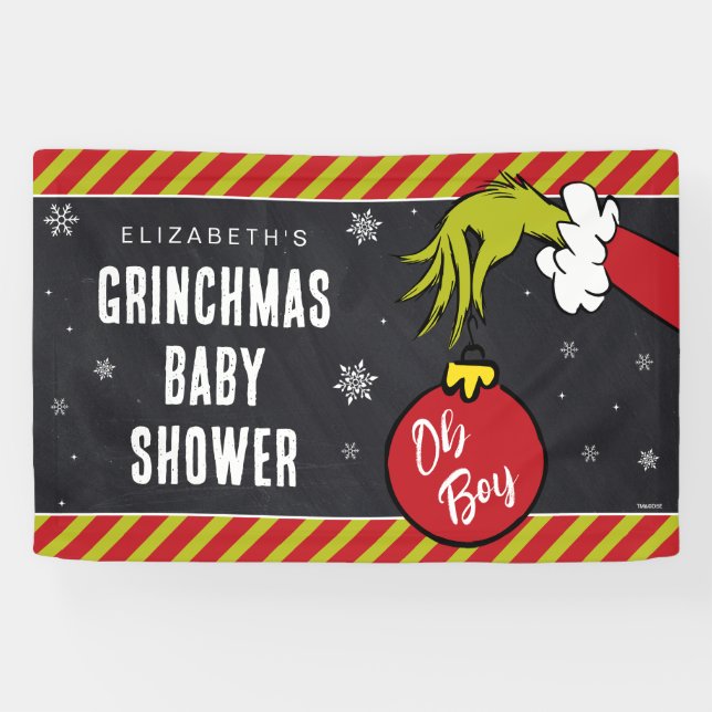 Dr. Seuss | Oh Boy Grinch Baby Shower Banner (Horizontal)