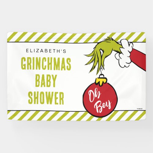 Dr Seuss  Oh Boy Grinch Baby Shower Banner