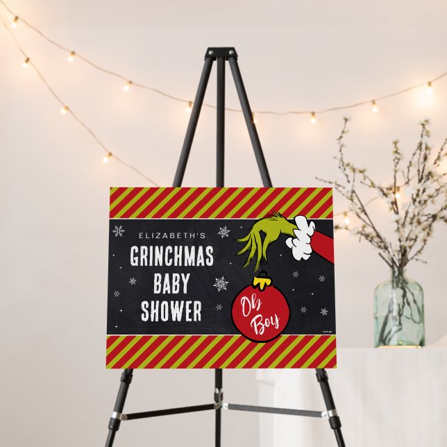 Dr. Seuss | Oh Boy Grinch Baby Shower Foam Board (In Situ (Stand))