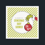 Dr. Seuss | Oh Boy Grinch Baby Shower Napkins<br><div class="desc">It's a boy! Celebrate your Baby Shower with these super cute customizable Grinch paper plates.</div>