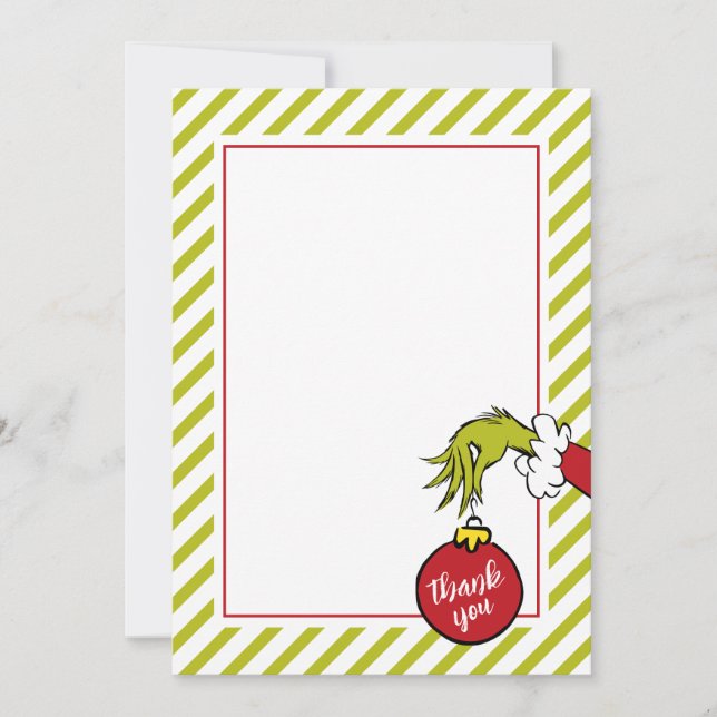 Dr. Seuss | Oh Boy Grinch Baby Shower Thank You (Front)