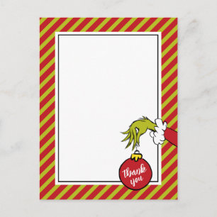Dr. Seuss Oh Boy Grinch Baby Shower Thank You Postcard