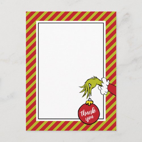 Dr Seuss  Oh Boy Grinch Baby Shower Thank You Postcard
