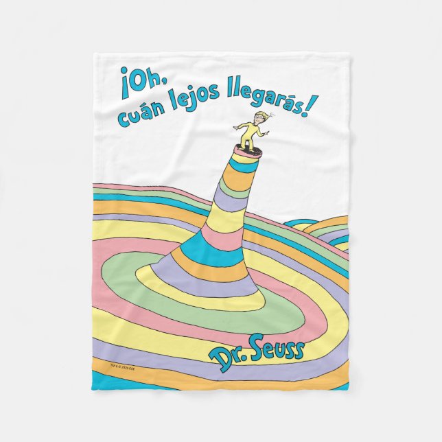 Dr. Seuss | ¡Oh, cuán lejos llegarás! Fleece Blanket (Front)