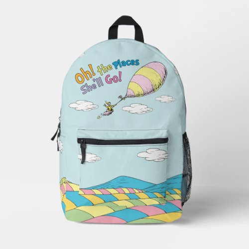 Dr Seuss  Oh The Places Shell Go Printed Backpack