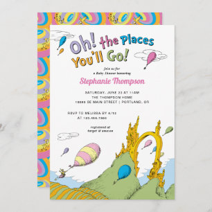 Dr. Seuss - Oh, The Places You'll Go Baby Shower Invitation