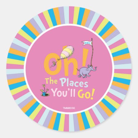 Dr. Seuss | Oh, The Places You'll Go! Classic Round Sticker