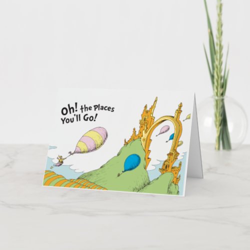 Dr Seuss  Oh The Places Youll Go Foil Greeting Card