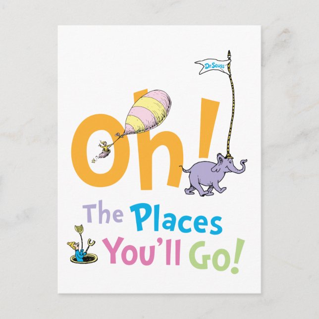 Dr. Seuss | Oh, The Places You'll Go! Postcard (Front)