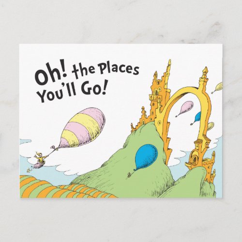 Dr Seuss  Oh The Places Youll Go Postcard