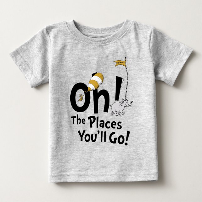 Dr. Seuss | Oh, The Places You'll Go! Retro Baby T-Shirt (Front)
