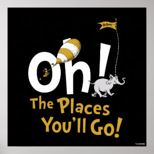 Dr. Seuss Oh, The Places You'll Go! Retro Poster
