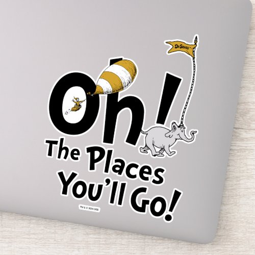 Dr Seuss  Oh The Places Youll Go Retro Sticker