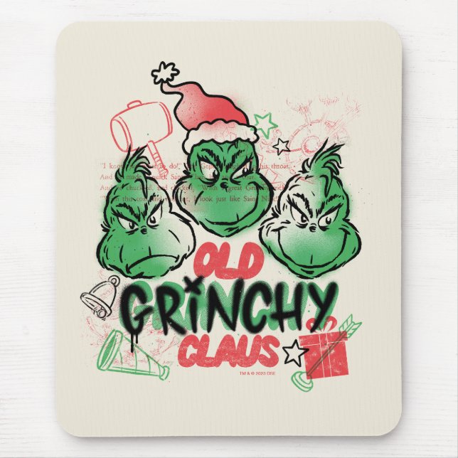 Dr. Seuss | Old Grinch Claus Mouse Pad (Front)
