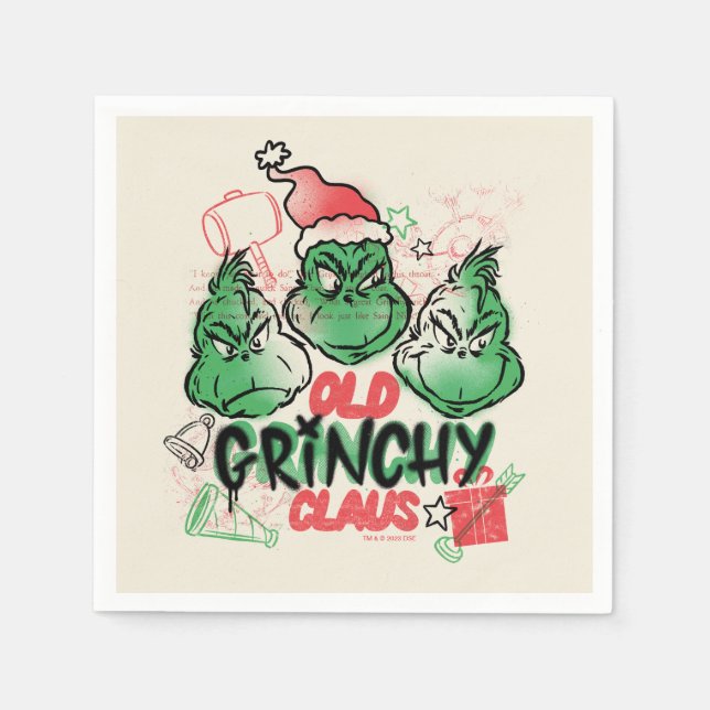 Dr. Seuss | Old Grinch Claus Napkins (Front)