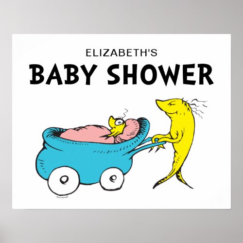 Dr Seuss  One Fish _ Baby Shower Poster