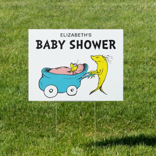 Dr Seuss  One Fish _ Baby Shower Sign