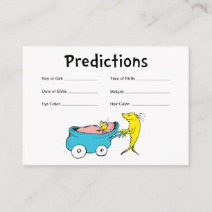 Dr. Seuss One Fish - Boy Baby Predictions Enclosure Card