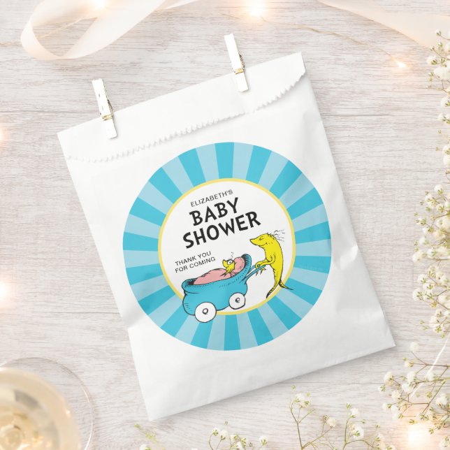 Dr. Seuss | One Fish - Boy Baby Shower Favor Bag (Clipped)