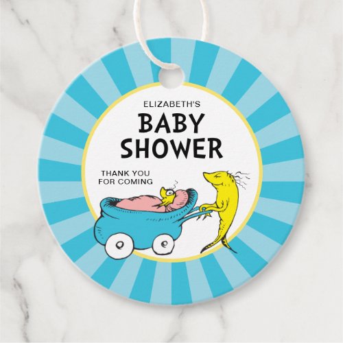 Dr Seuss  One Fish _ Boy Baby Shower Favor Tags