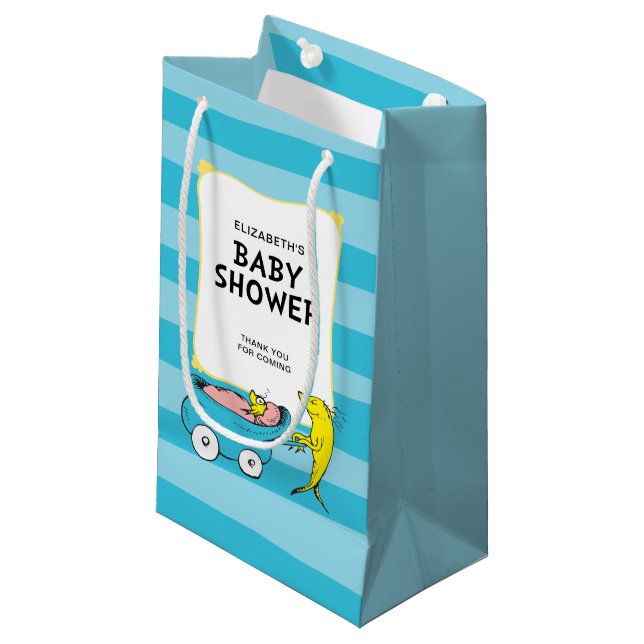 Dr. Seuss | One Fish - Boy Baby Shower Small Gift Bag (Front Angled)