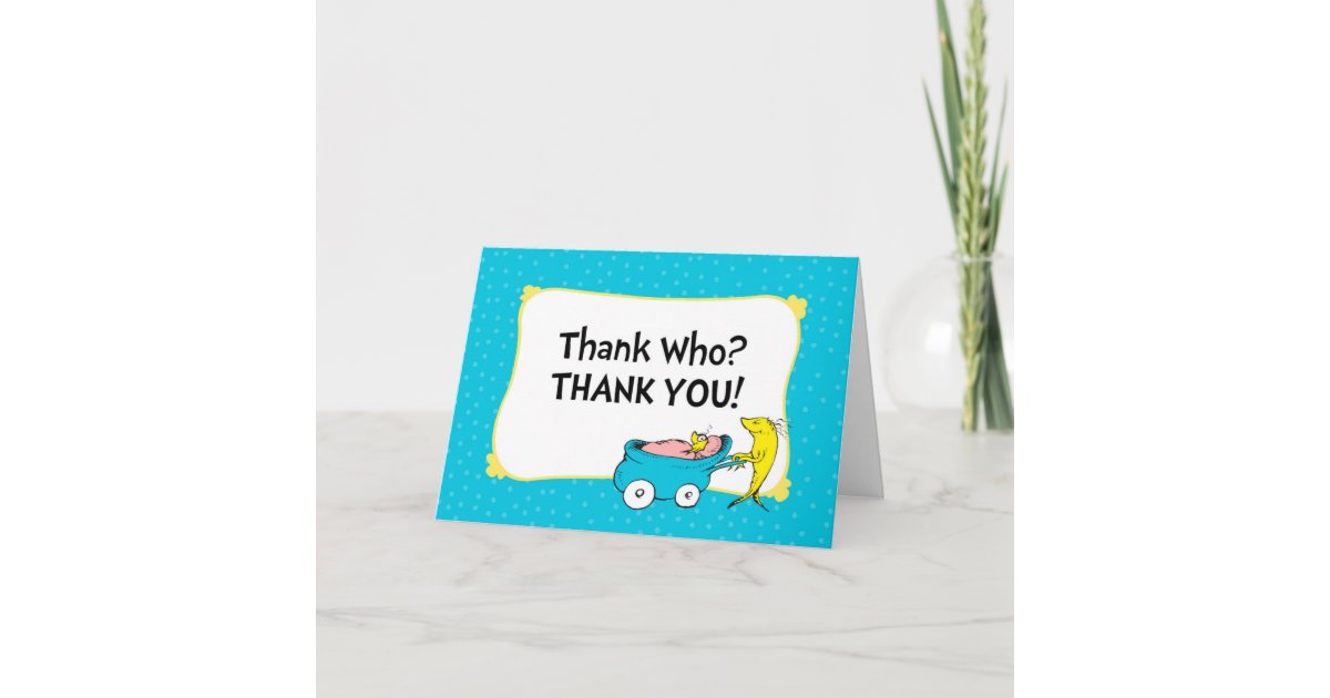 Dr Seuss One Fish Boy Baby Shower Thank You Zazzle Com