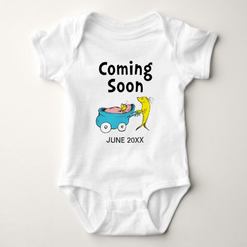 Dr Seuss  One Fish  Coming Soon Baby Bodysuit