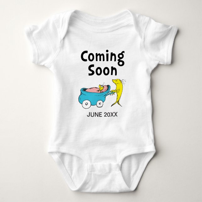 Dr. Seuss | One Fish | Coming Soon Baby Bodysuit (Front)
