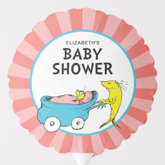 Dr. Seuss | One Fish - Girl Baby Shower Balloon (Front)