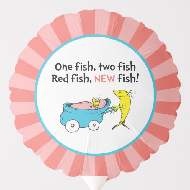 Dr. Seuss | One Fish - Girl Baby Shower Balloon (Front)