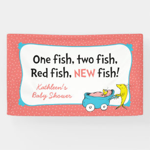 Dr. Seuss One Fish - Girl Baby Shower Banner