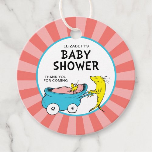 Dr Seuss  One Fish _ Girl Baby Shower Favor Tags