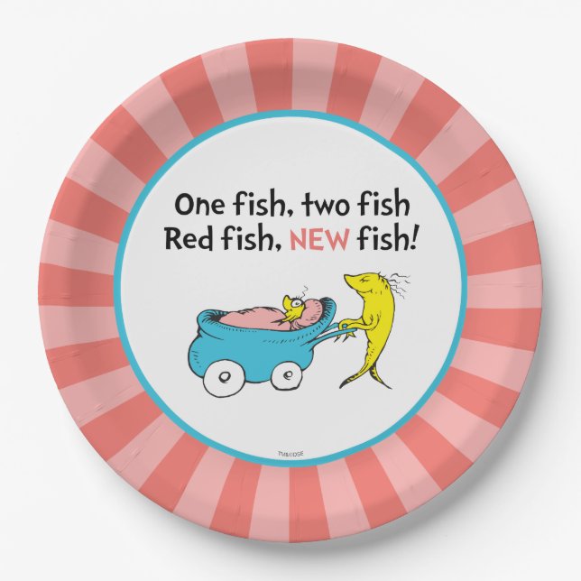 Dr. Seuss | One Fish - Girl Baby Shower Paper Plates (Front)