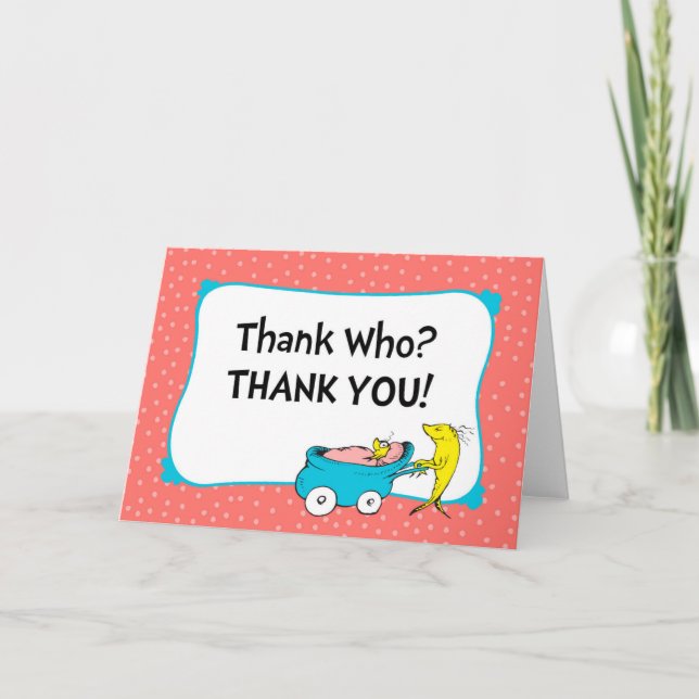Dr. Seuss | One Fish - Girl Baby Shower Thank You (Front)
