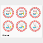 Dr. Seuss | One Fish - Girl Baby Shower Thank You Classic Round Sticker (Sheet)