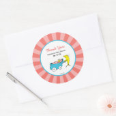 Dr. Seuss | One Fish - Girl Baby Shower Thank You Classic Round Sticker (Envelope)