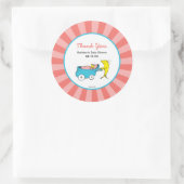 Dr. Seuss | One Fish - Girl Baby Shower Thank You Classic Round Sticker (Bag)