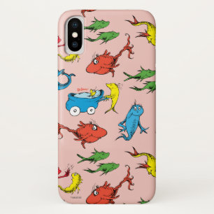 Dr. Seuss One Fish Two Fish Pattern iPhone X Case