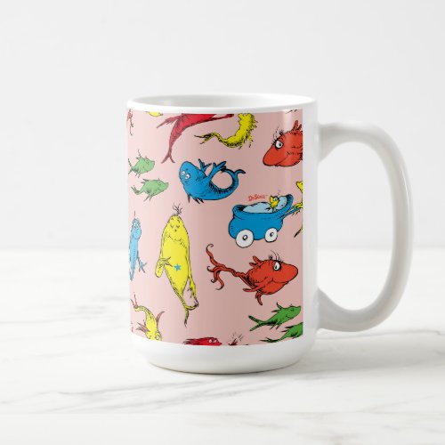 Dr Seuss  One Fish Two Fish Pattern Coffee Mug