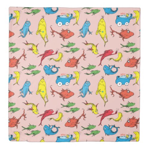 Dr Seuss  One Fish Two Fish Pattern Duvet Cover