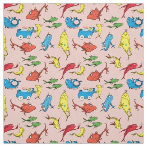 Dr Seuss  One Fish Two Fish Pattern Fabric